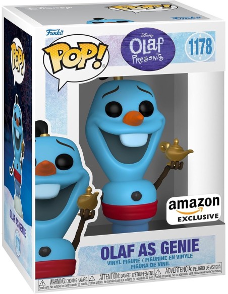 Figura Funko Pop! Disney Olaf como Genio Modelo 1178 | 61822 Edición Exclusiva de Amazon