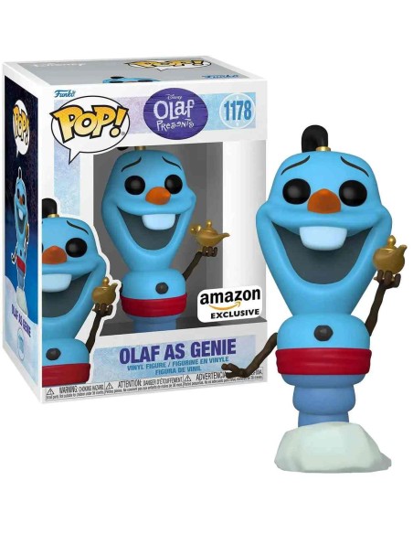 Figura Funko Pop! Disney Olaf como Genio Modelo 1178 | 61822 Edición Exclusiva de Amazon