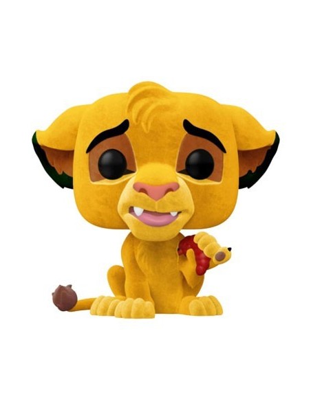 Figura Funko Pop! Disney Simba Modelo 496 | 74130 Edición Especial Flocked