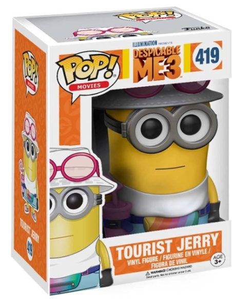 Figura Funko Pop! Películas Gru 3: Mi Villano Favorito Jerry Turista Modelo 419 | 13427