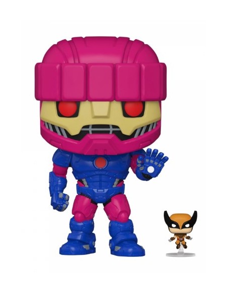 Figura Funko Pop! Marvel Sentinel con Lobezno Modelo 1054 | 66636 Gigante 25 cms Edición Especial de Funko
