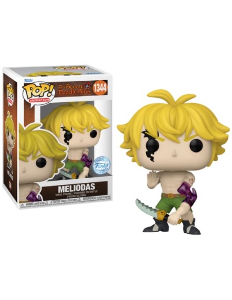 Figura Funko Pop! Animación The Seven Deadly Sins Meliodas Modelo 1344 | 63132 Edición Limitada Chase Brilla en la Oscuridad