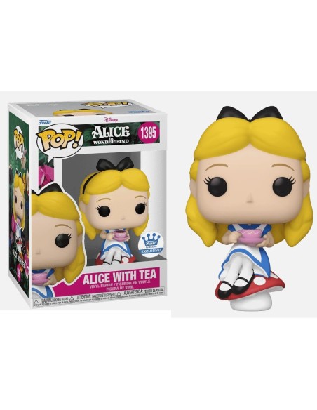 Figura Funko Pop! Disney Alicia en el País de las Maravillas Alicia con Té Modelo 1395 | 75691 Edición Exclusiva de Funko