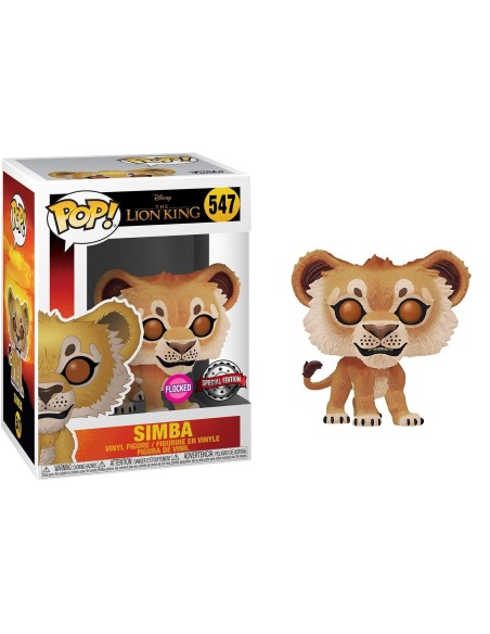 Figura Funko Pop! Disney El Rey León Simba Modelo 547 | 39704 Edición Flocked