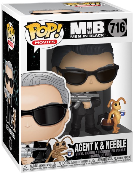 Figura Funko Pop! Películas Men in Black Agente K & Neeble Modelo 716 | 37707