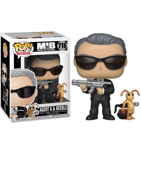 Figura Funko Pop! Películas Men in Black Agente K & Neeble Modelo 716 | 37707