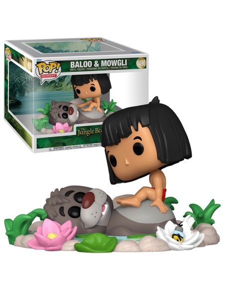 Figura Funko Pop! Moment Disney El Libro de la Selva Baloo & Mowgli Modelo 1490 | 80789