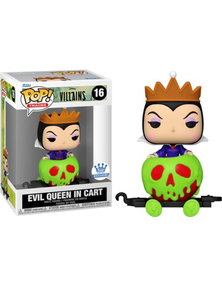 Figura Funko Pop! Tren Disney Villanos Evil Queen (Reina Malvada) en carro Modelo 16 | 65094 Edición Exclusiva de Funko