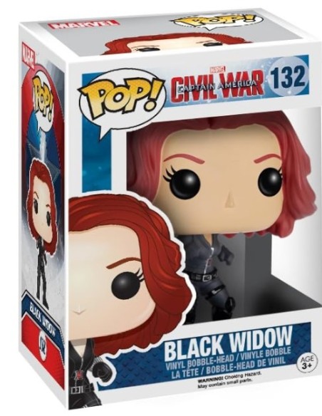 Figura Funko Pop! Marvel Capitán América Civil War Black Widow Modelo 132 | 07230