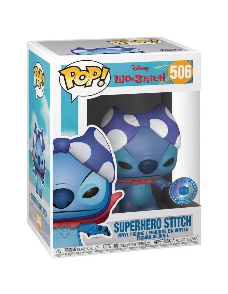 Figura Funko Pop! Disney Stitch Superhéroe Modelo 506 | 36636 Edición Exclusiva Pop in a Box