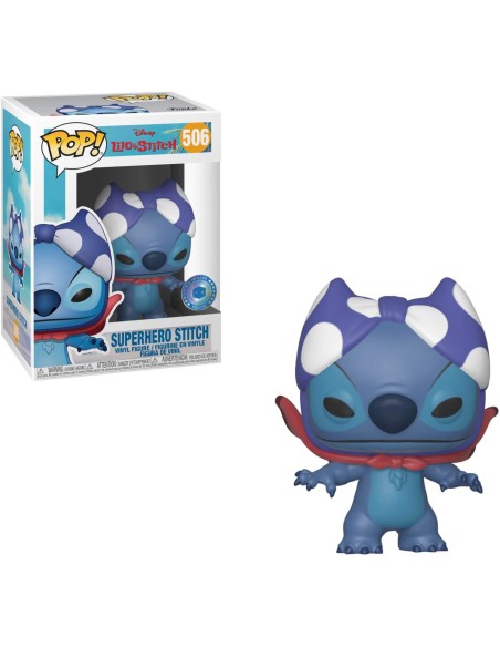 Figura Funko Pop! Disney Stitch Superhéroe Modelo 506 | 36636 Edición Exclusiva Pop in a Box