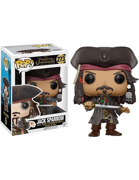 Figura Funko Pop! Disney Piratas del Caribe Jack Sparrow Modelo 273 | 12803 | Outlet Caja Dañada