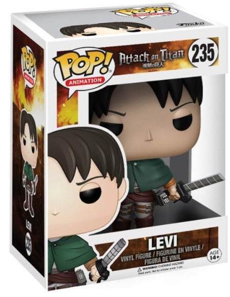 Figura Funko Pop! Animación El Ataque de los Titanes Levi Modelo 235 | 14196 | Outlet Caja Dañada
