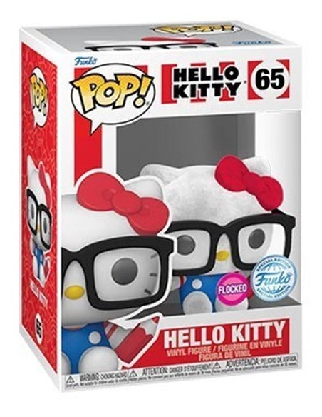 Figura Funko Pop! Hello Kitty Hello Kitty Modelo 65 | 75525 Edición Especial Flocked