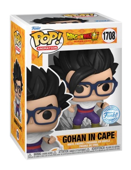 Figura Funko Pop! Bola de Dragón Z Gohan con capa Modelo 1708 | 82464 Edición Especial de Funko