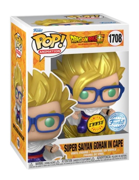 Figura Funko Pop! Bola de Dragón Z Gohan con capa Modelo 1708 | 82464 Edición Chase y Especial de Funko