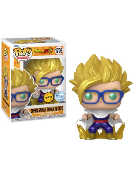 Figura Funko Pop! Bola de Dragón Z Gohan con capa Modelo 1708 | 82464 Edición Chase y Especial de Funko