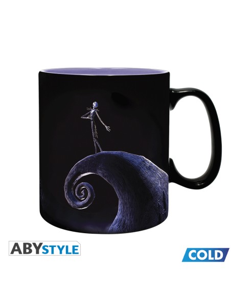 Taza Térmica de Cerámica Abystyle Pesadilla Antes de Navidad Modelo Jack & Luna
