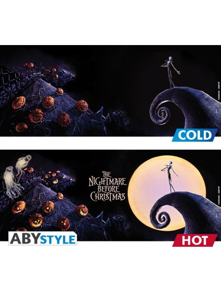 Taza Térmica de Cerámica Abystyle Pesadilla Antes de Navidad Modelo Jack & Luna