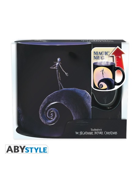 Taza Térmica de Cerámica Abystyle Pesadilla Antes de Navidad Modelo Jack & Luna