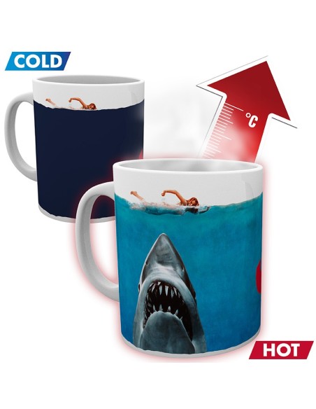 Taza Térmica de Cerámica Abystyle Universal Modelo Tiburón