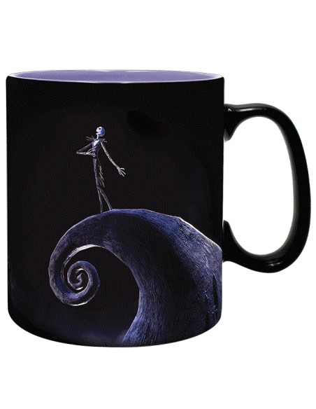 Taza Térmica de Cerámica Abystyle Pesadilla Antes de Navidad Modelo Jack & Luna