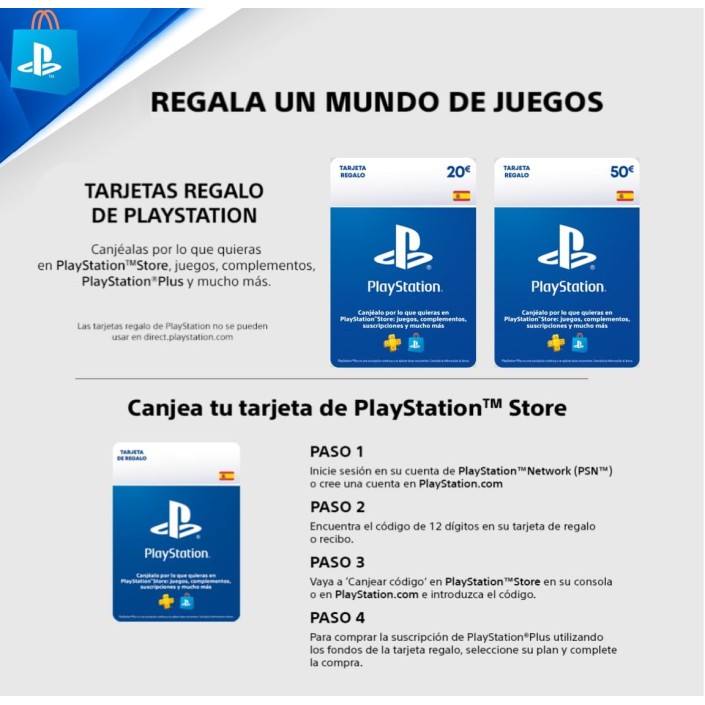 Tarjeta de Regalo Playstation Store 50€ España...