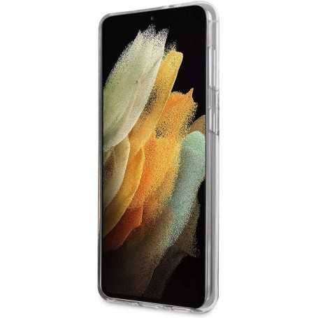 Funda Rígida Karl Lagerfeld para Samsung Galaxy S21 Plus diseño cara de Karl Transparente KLHCS21MKTR | Genial | Outlet