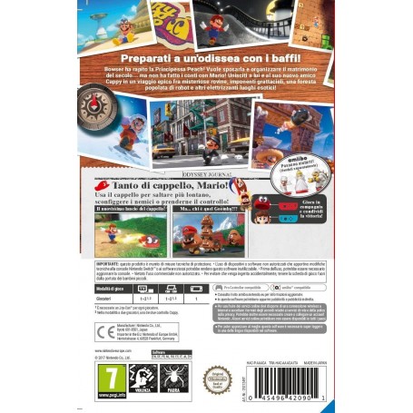 Juego Super Mario Odyssey para Nintendo Switch
