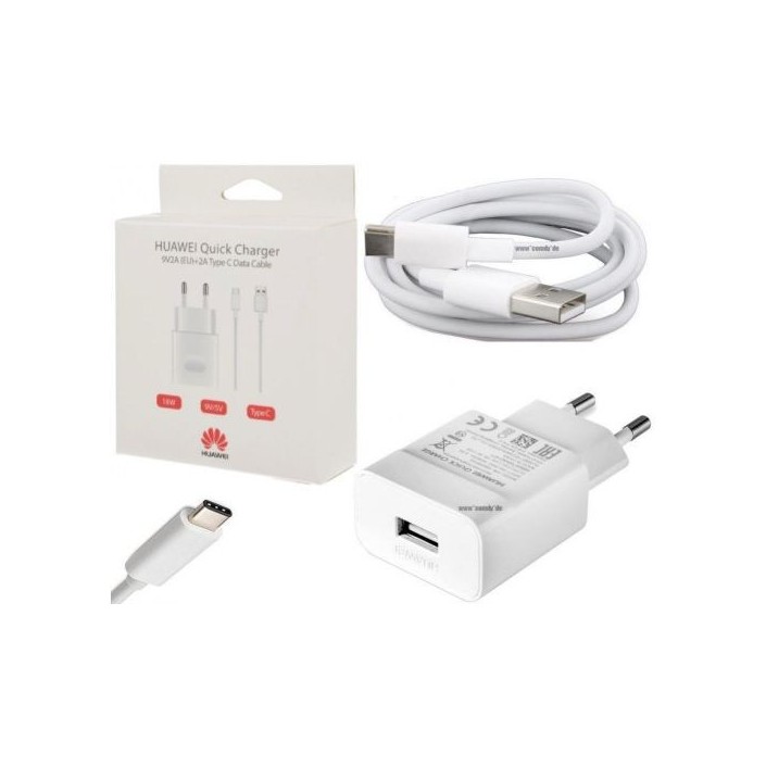 Huawei Cargador AP32 + Cable tipo USB C Blanco...
