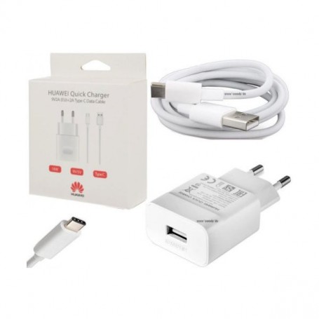 Huawei Cargador AP32 + Cable tipo USB C Blanco Carga Rápida