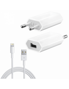 Cable USB Lightning Apple MD818 y Cargador USB Apple MD813