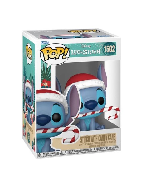 Figura Funko Pop! Disney Lilo y Stitch Stitch con Bastón de Caramelo Modelo 1502 | 80036