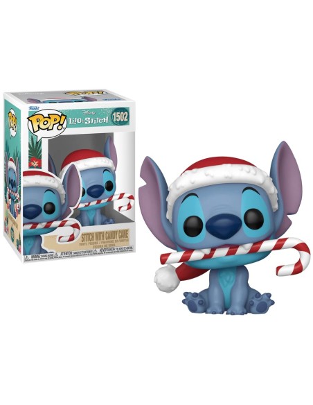 Figura Funko Pop! Disney Lilo y Stitch Stitch con Bastón de Caramelo Modelo 1502 | 80036