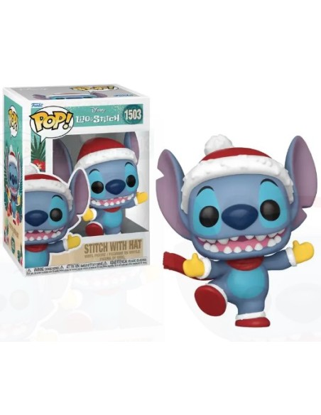 Figura Funko Pop! Disney Lilo y Stitch Stitch con Gorro Modelo 1503 | 80037