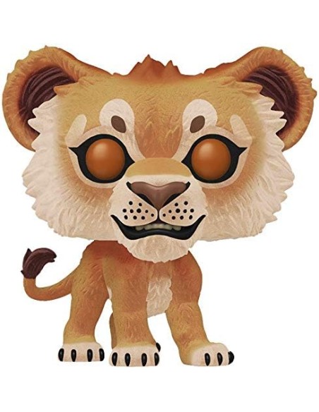 Figura Funko Pop! Disney El Rey León Simba Modelo 547 | 39704 Edición Flocked Exclusiva Box Lunch