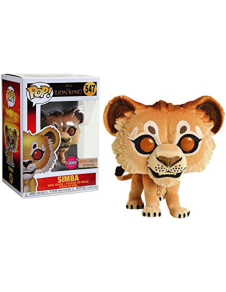 Figura Funko Pop! Disney El Rey León Simba Modelo 547 | 39704 Edición Flocked Exclusiva Box Lunch