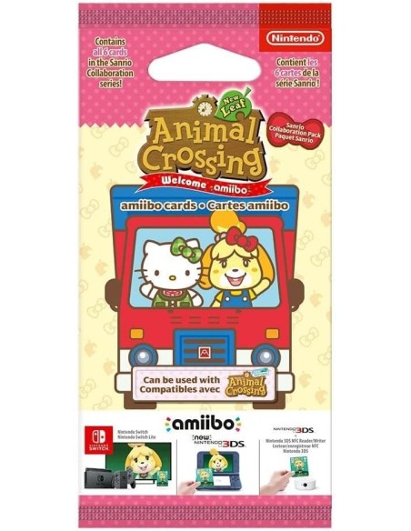Amiibo Cartas Amiibo Animal Crossing New Leaf y Sanrio Sobre de 6 Cartas