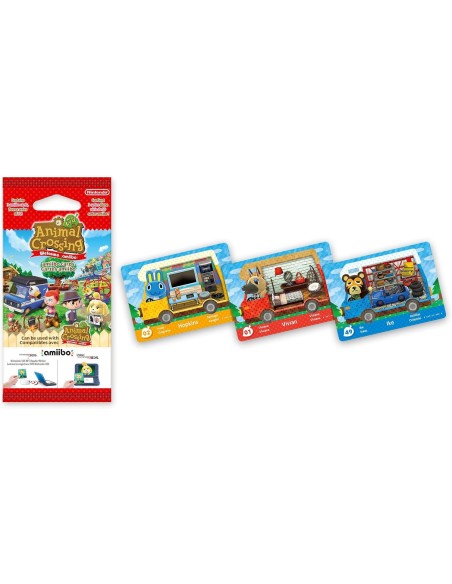 Amiibo Cartas Animal Crossing Welcome Sobre de 3 Cartas