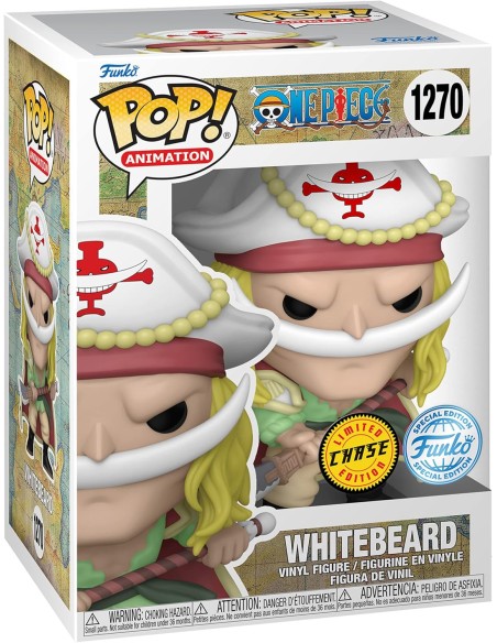 Figura Funko Pop! Animación One Piece Whitebeard Modelo 1270 | 62683 Edición Chase y Especial de Funko | Outlet | Caja Dañada