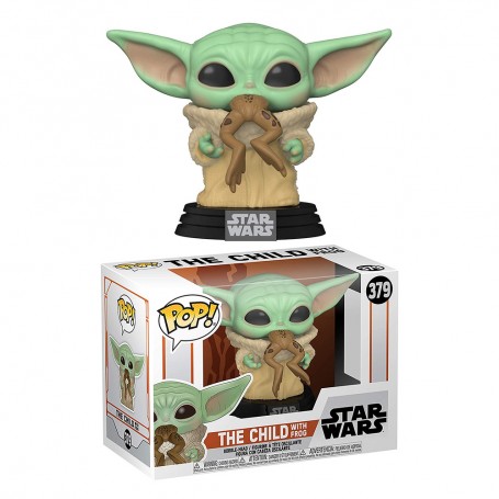 Figura Funko Pop! Star Wars Grogu El niño con rana Modelo 379 | 49932