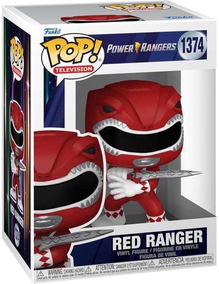 Figura Funko Pop! Power Rangers Rojo 30 Aniversario Modelo 1374 | 72157