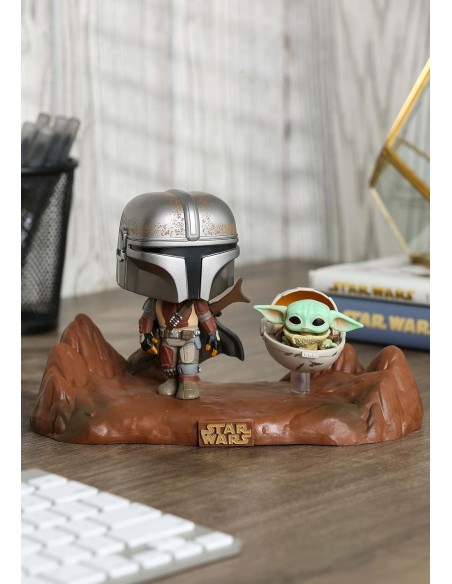 Figura Funko Pop! Star Wars Mandalorian con Grogu Modelo 390 | 49930