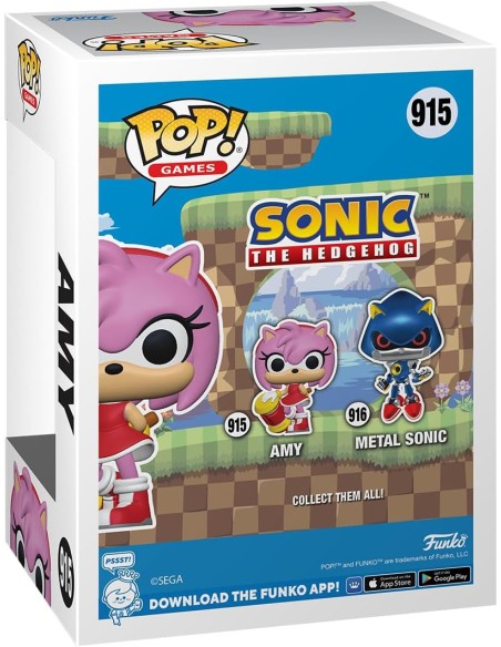 Figura Funko Pop! Juegos Sonic The Hedgehog Amy Rose Modelo 915 | 70582