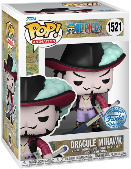 Figura Funko Pop! Animación One Piece Dracule Mihawk Modelo 1521 | 77108 Edición Especial