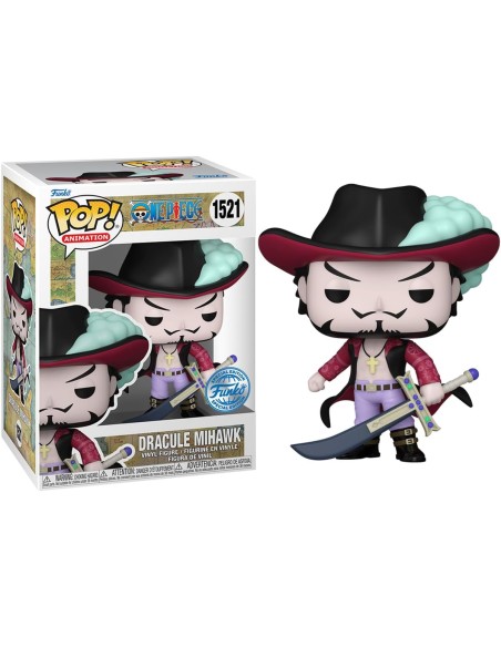 Figura Funko Pop! Animación One Piece Dracule Mihawk Modelo 1521 | 77108 Edición Especial