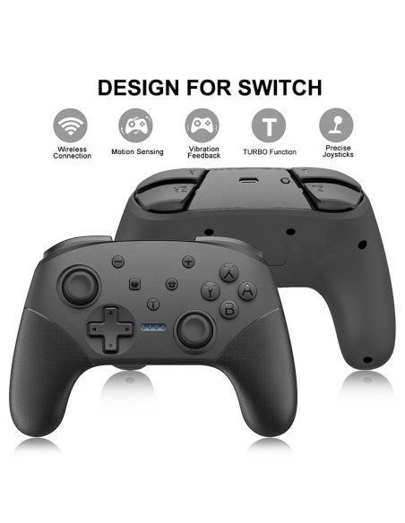 Mando Fenner Inalámbrico Pro para Para Nintendo SwitchNegro Rojo Azul