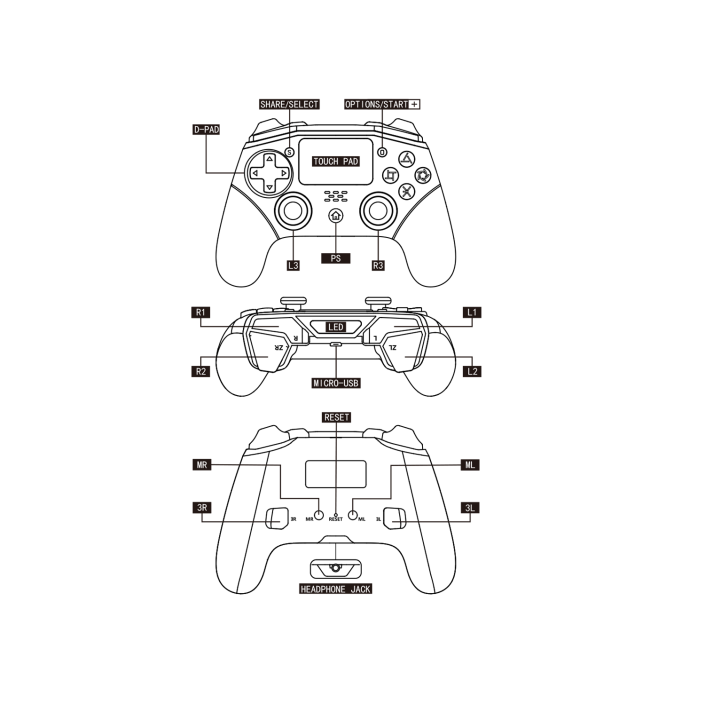 Mando Fenner Inalámbrico Pro para Para Nintendo...