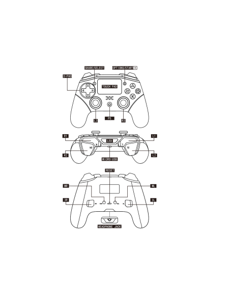 Mando Fenner Inalámbrico Pro para Para Nintendo SwitchNegro Rojo Azul