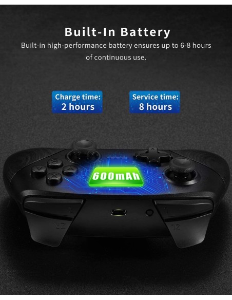 Mando Fenner Inalámbrico Pro para Para Nintendo SwitchNegro Rojo Azul